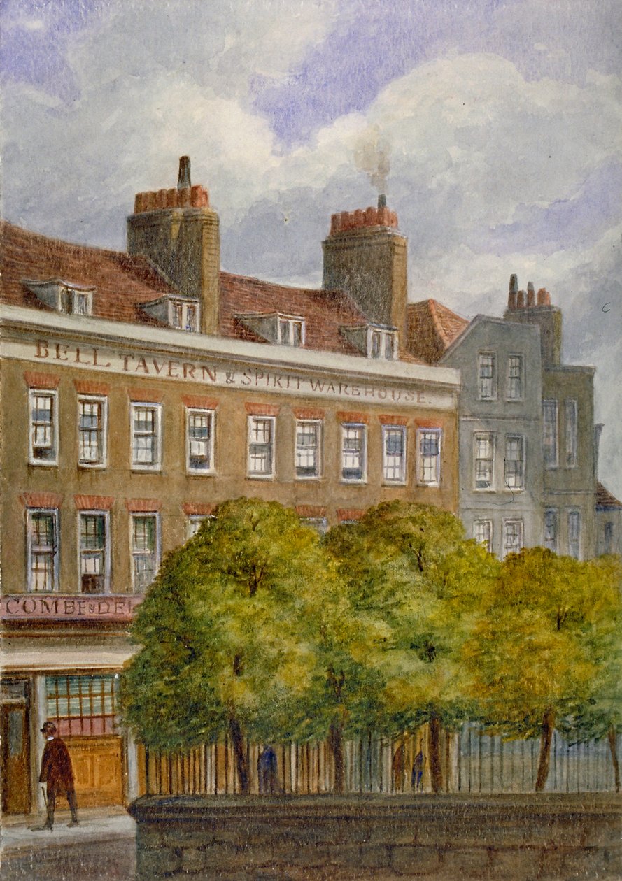 View of the Bell Tavern, Church Row, Aldgate, City of London by JT Wilson