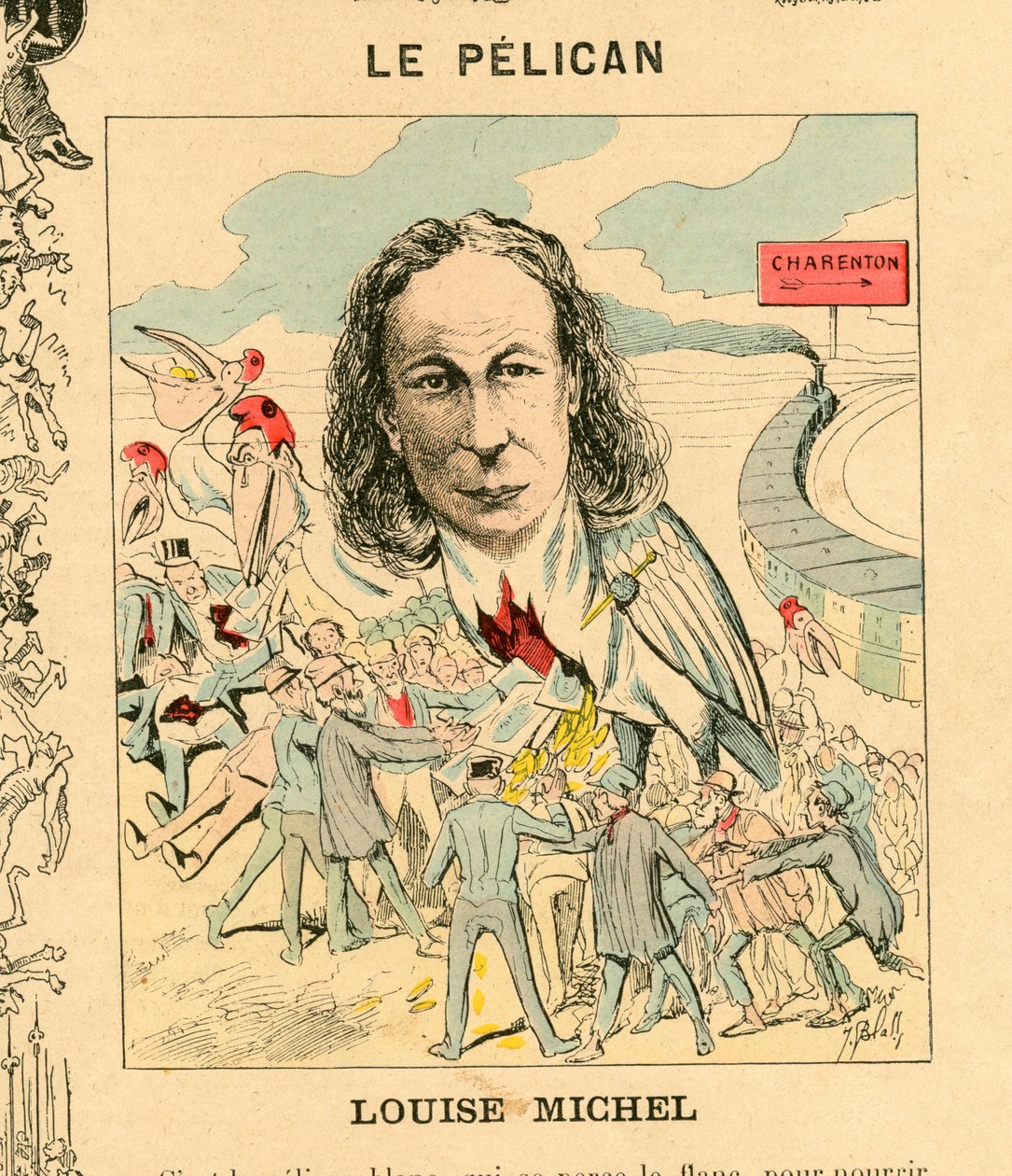 Menagerie Republicaine Humoristic Gallery of the Main Characters of the Third Republic, Number 33, Satirique en Couleurs by J. (1847 1892) Blass