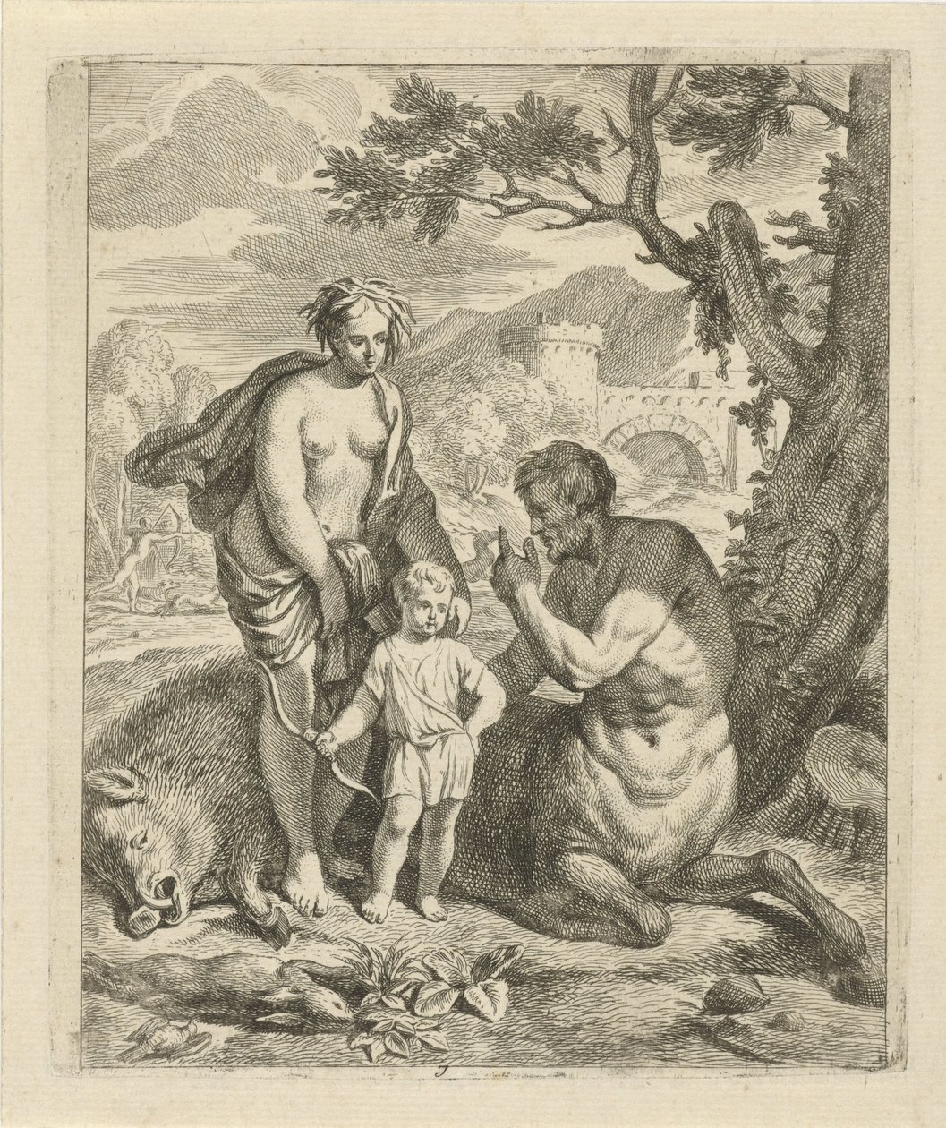 Achilles Taught by Chiron by J. Alexander Janssens