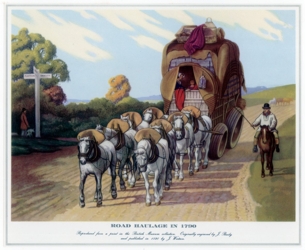 Road Haulage in 1790 by J Baily