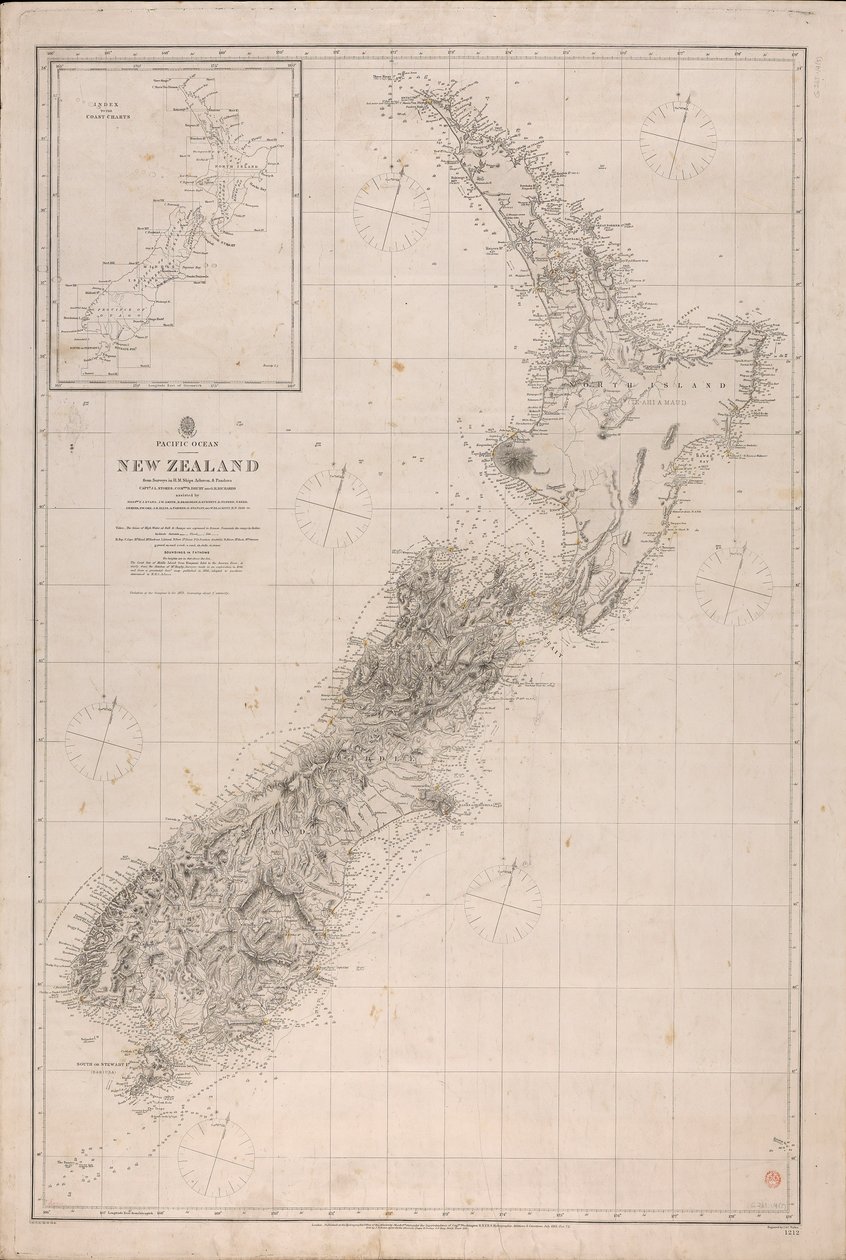 Chart of New Zealand by J. & C. Walker