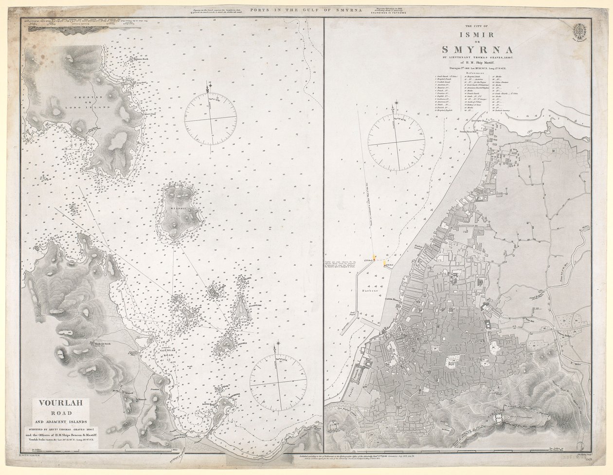 Chart of the ports in the Gulf of Smyrna by J. & C. Walker