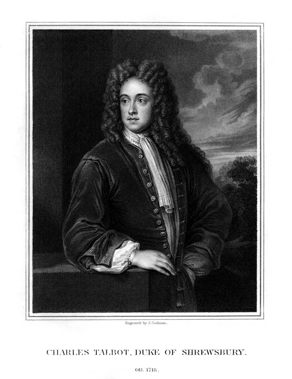 Charles Talbot, 1st Duke of Shrewsbury, British politician, 1831 by J. Cochran