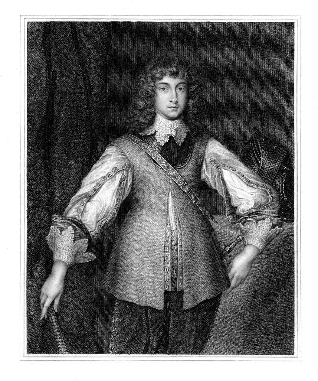 Prince Rupert, Royalist cavalry commander of the English Civil War, 19th century by J. Cochran