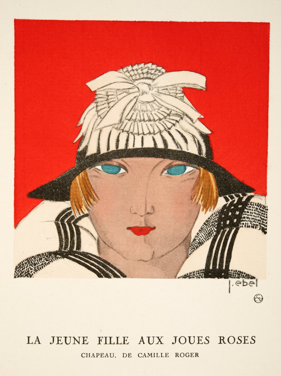 The Young Girl with Pink Cheeks, from a Collection of Fashion Plates by J. Ebel