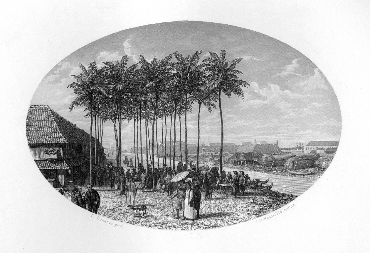 Foundation of Batavia, Java, Dutch East Indies, 1619 by J. H. Rennefeld