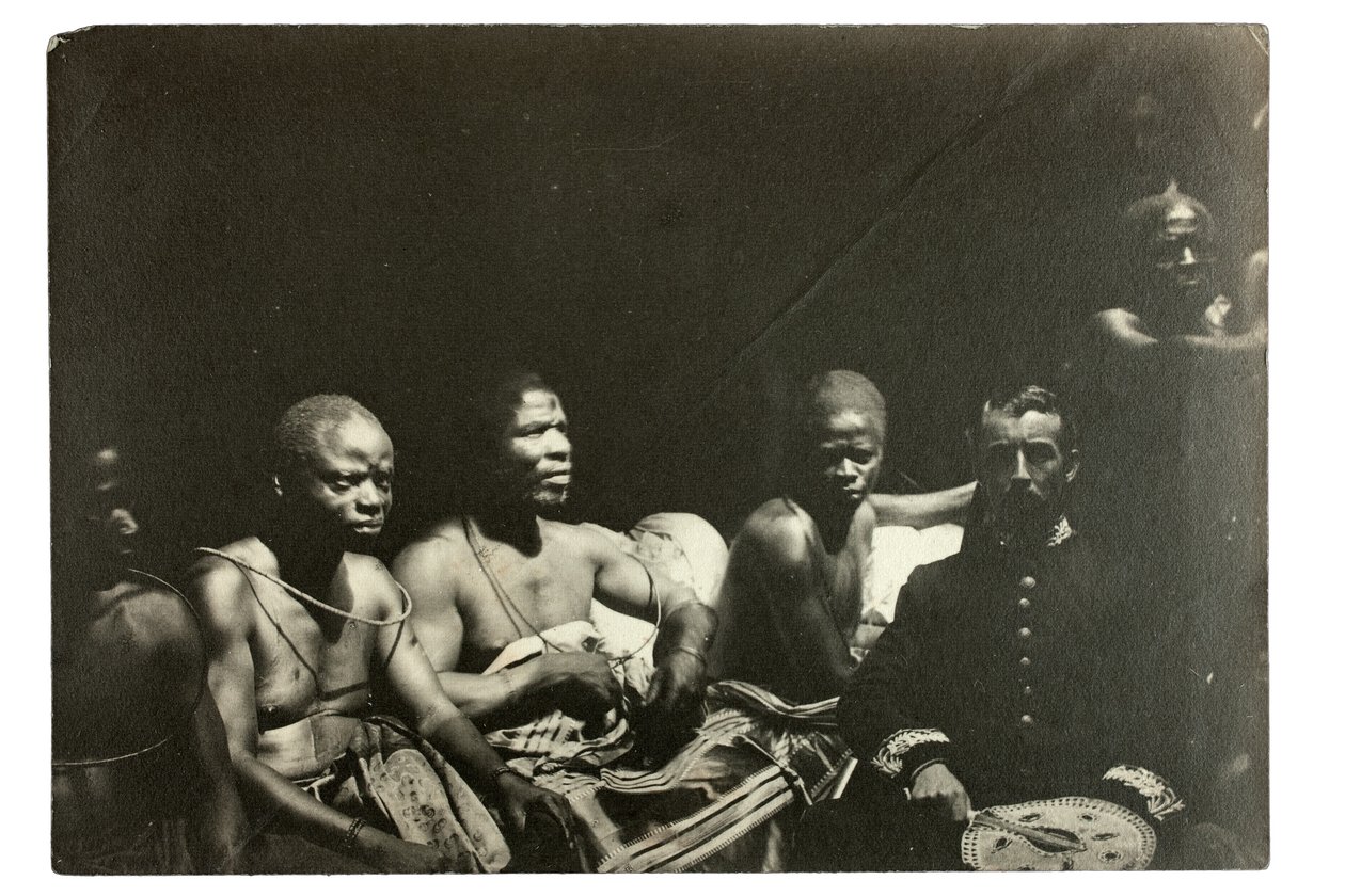 Captain Gallwey and Edo chiefs, Benin, Nigeria, 1892 by J. H. Swainson