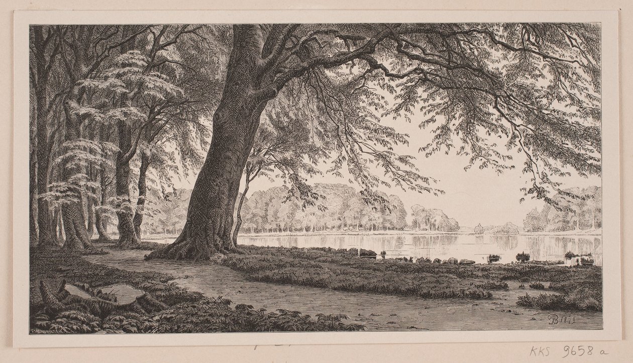 Spring Afternoon by Fuglesangsøen in Dyrehaven by J. Hildebrand