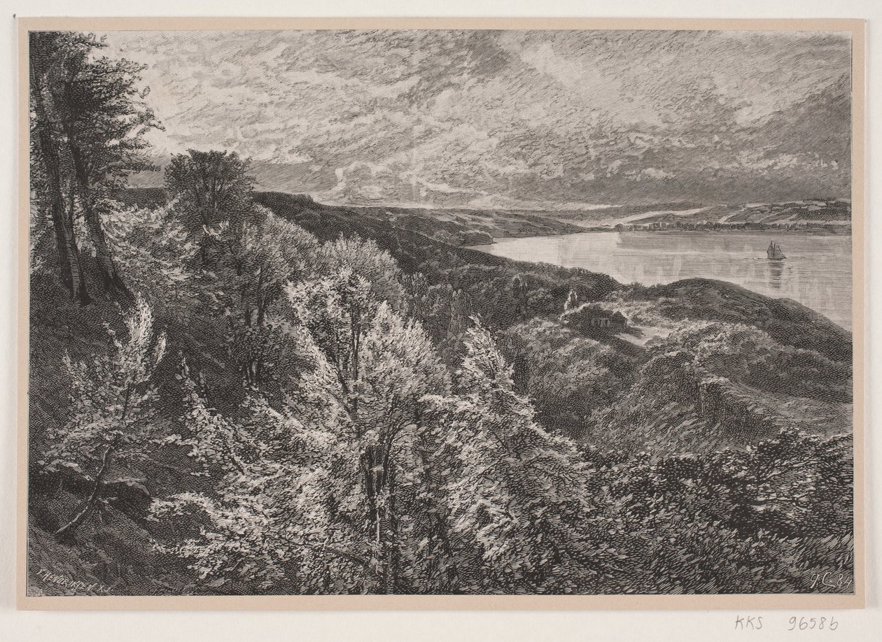 View from Munkebjerg over Vejle Fjord by J. Hildebrand