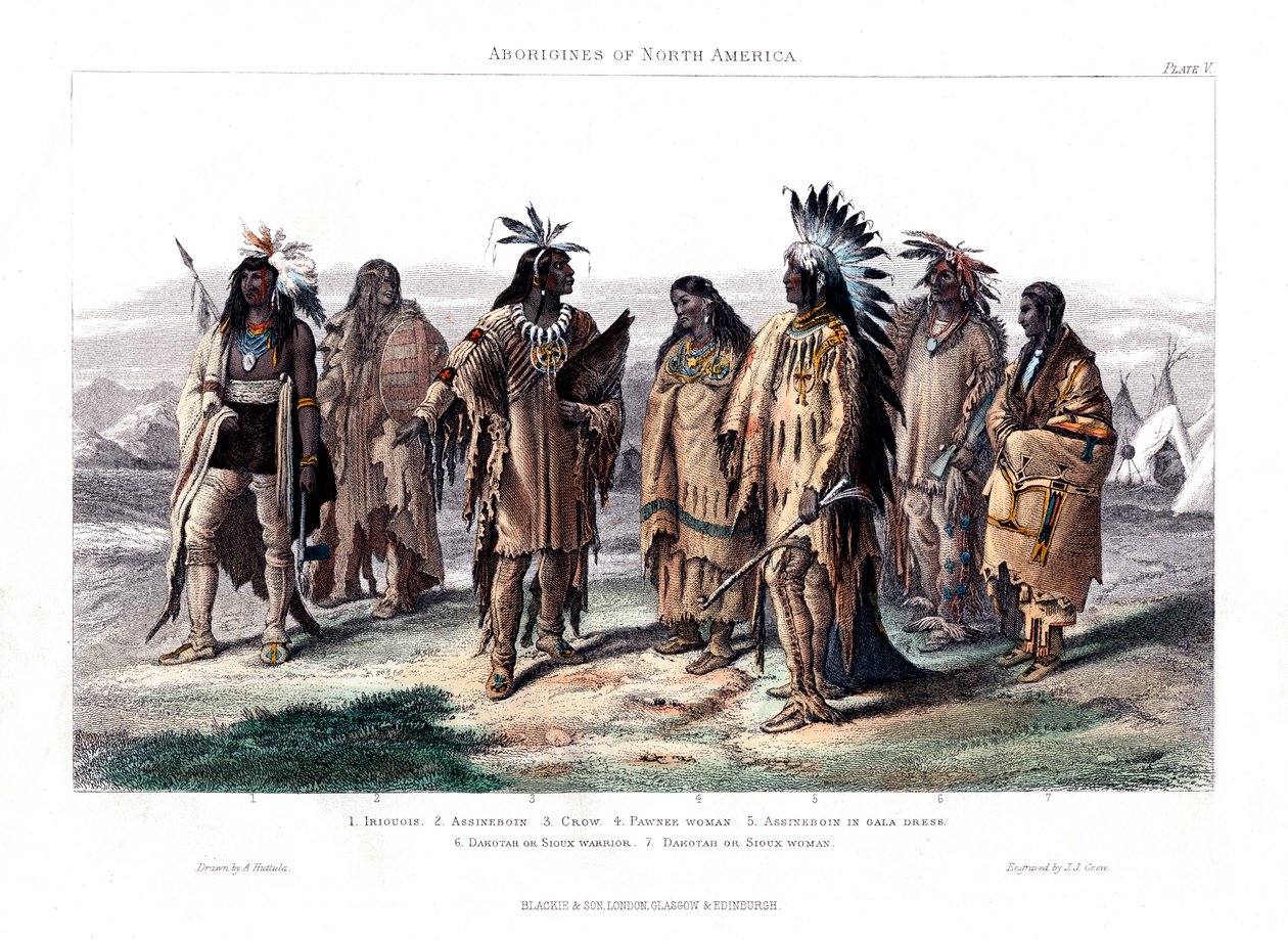 Aborigines of North America, 1873 by J. J. Crew