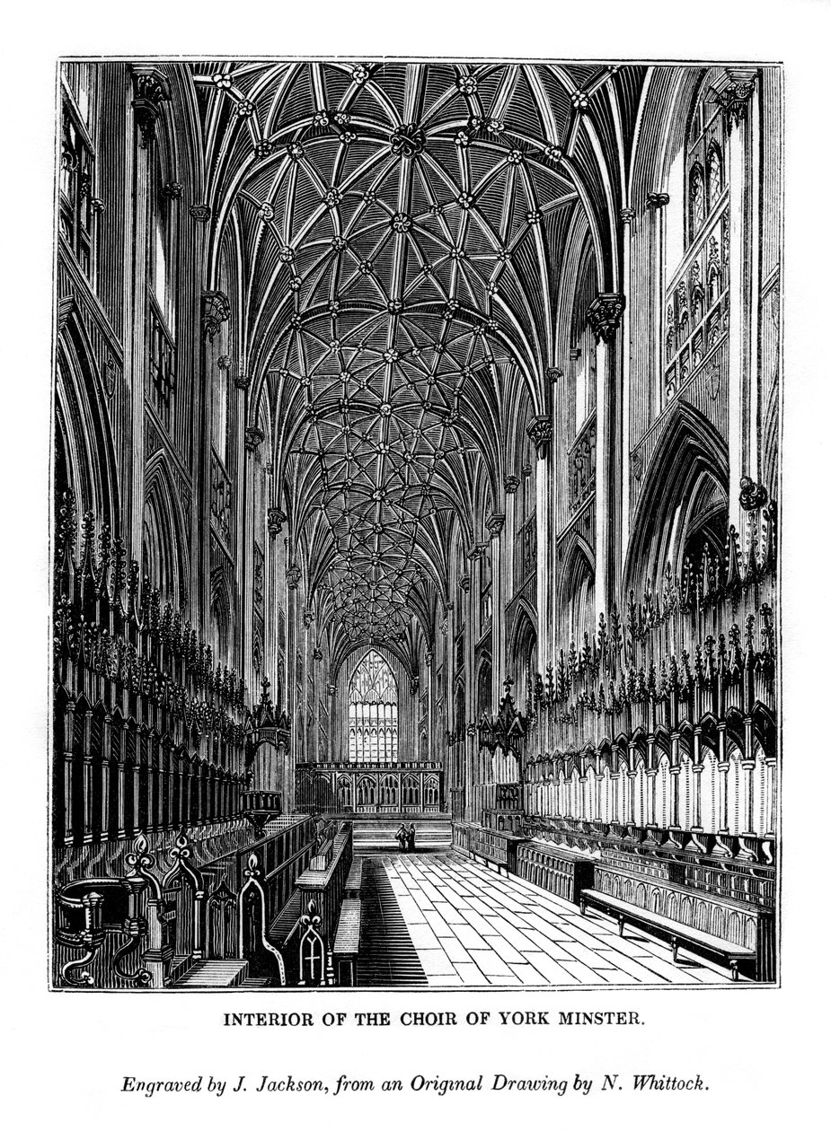 Interior of the Choir of York Minster by J. Jackson