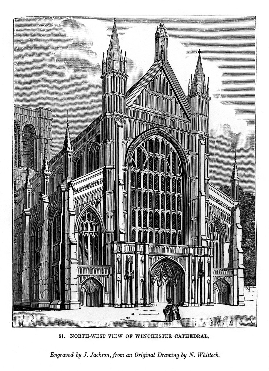North West View of Winchester Cathedral by J. Jackson