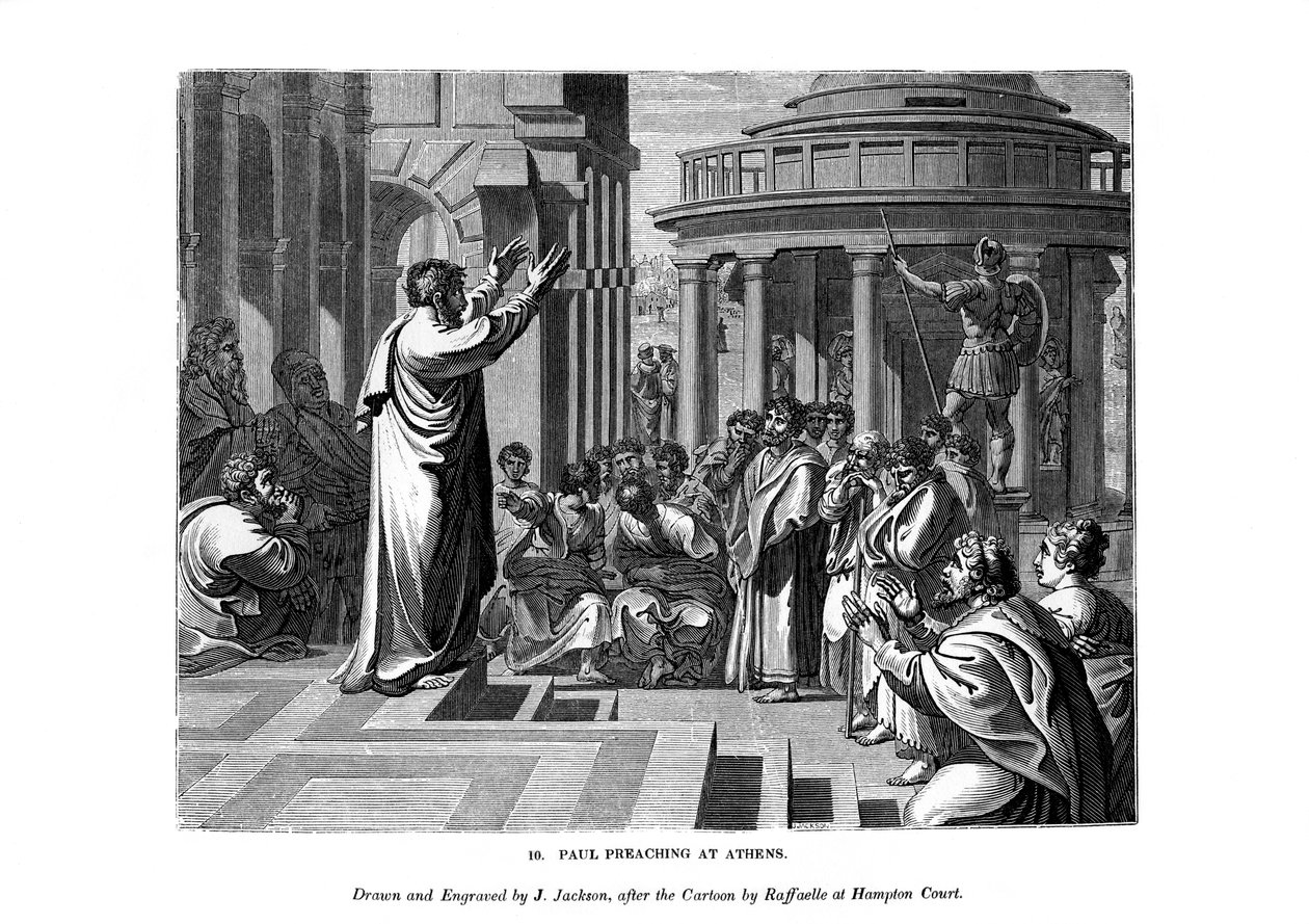 Paul Preaching at Athens by J. Jackson