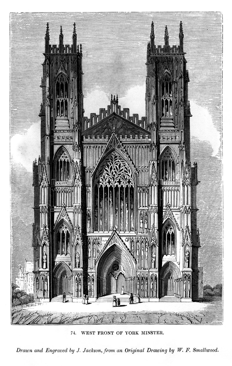 West Front of York Minster by J. Jackson