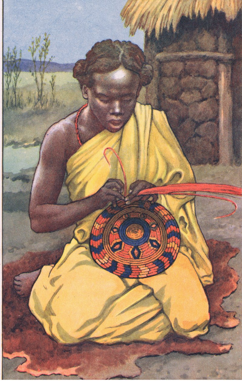 The Raffia Worker, from MacMillan School Posters, c.1950-60s by J. Macfarlane