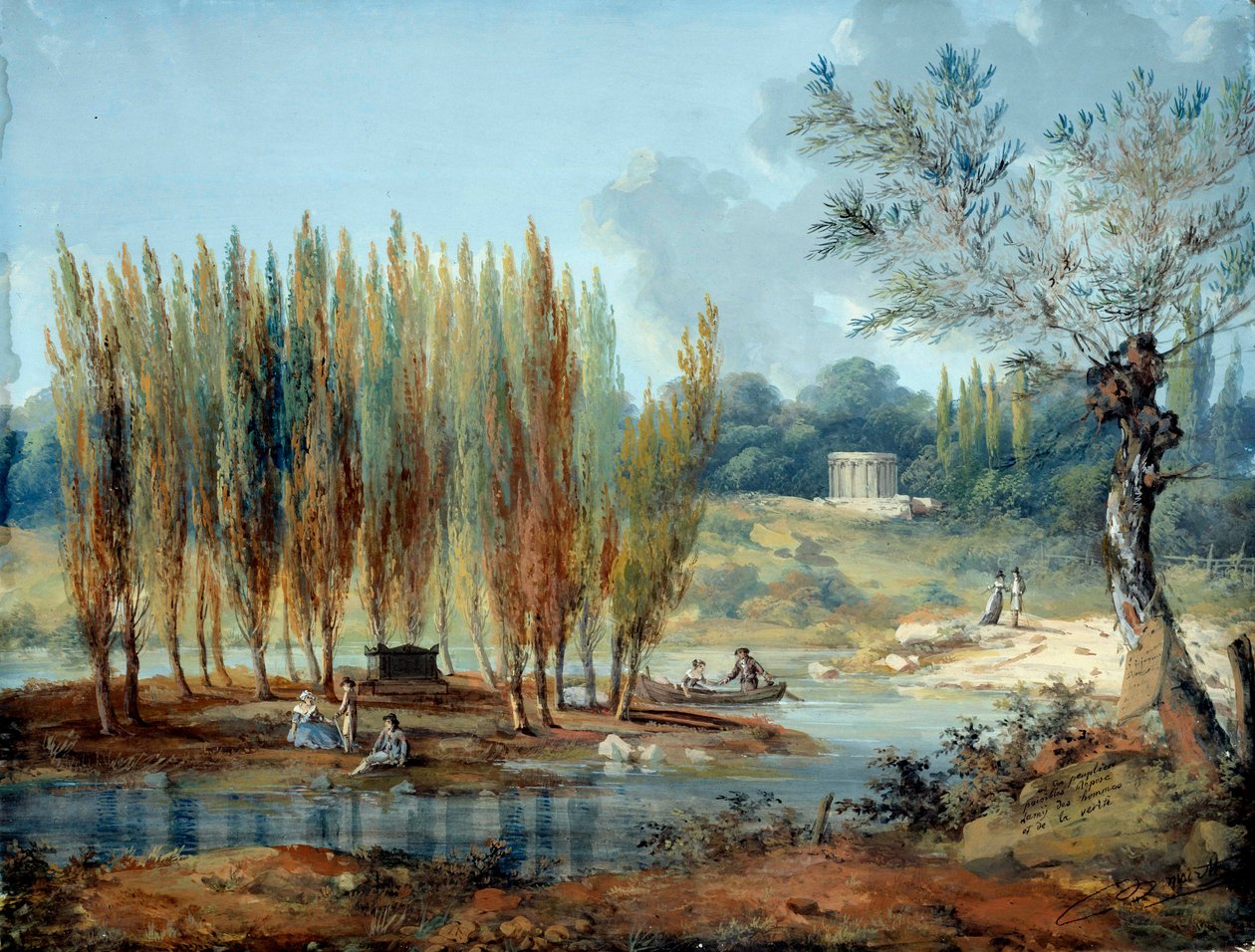 View of the Tomb of the Swiss Philosopher Jean Jacques Rousseau by J. Moreth