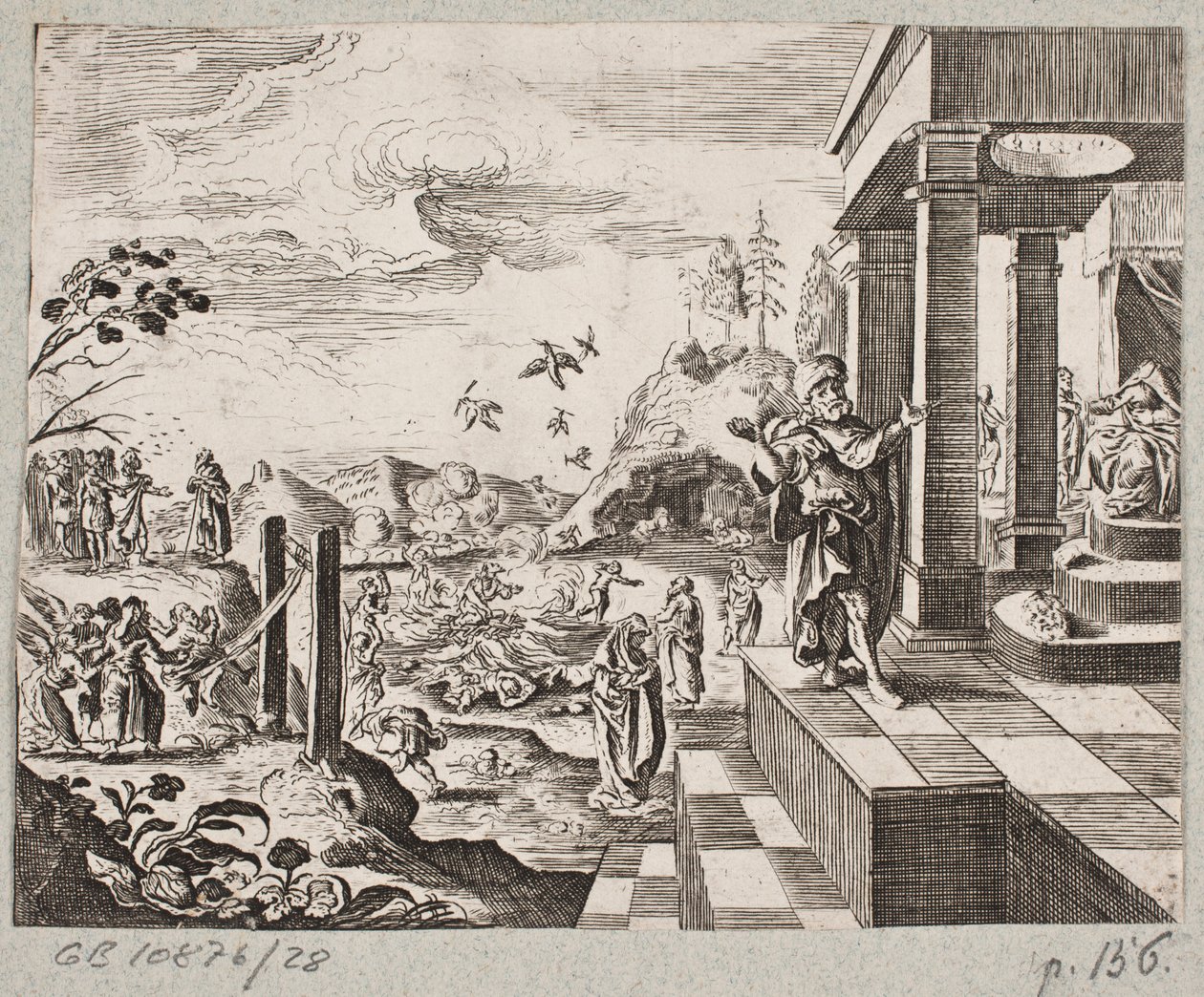 Illustration to Adam Olearius, “Persianischer Rosenthal von einem Sinnreichen Poeten Schich Saadi [...]”, Schleswig 1660 by J. Muller