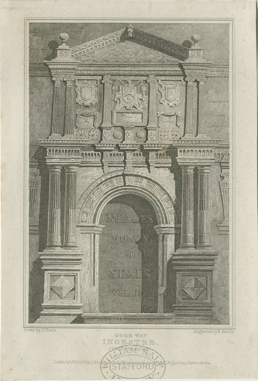 Ingestre Hall - Doorway by John Preston Neale