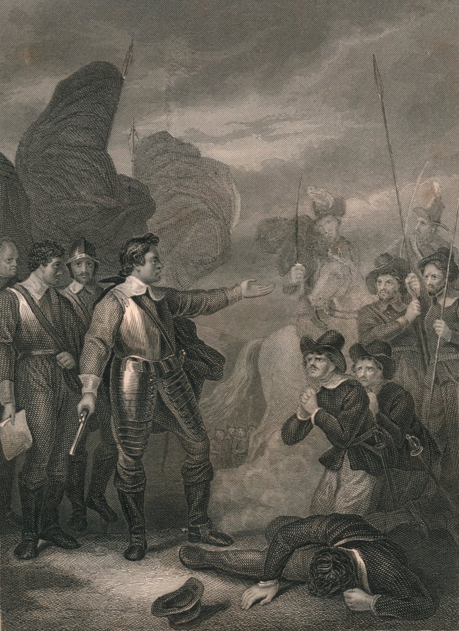 Cromwell Suppressing The Mutiny in the Army, c1640s, mid 19th century by J. Rogers