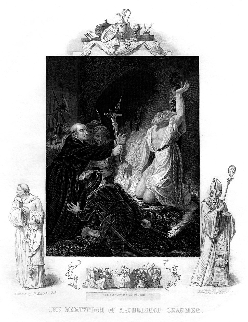 The Martyrdom of Archbishop Cranmer, 1556, 1877 by J. Rogers