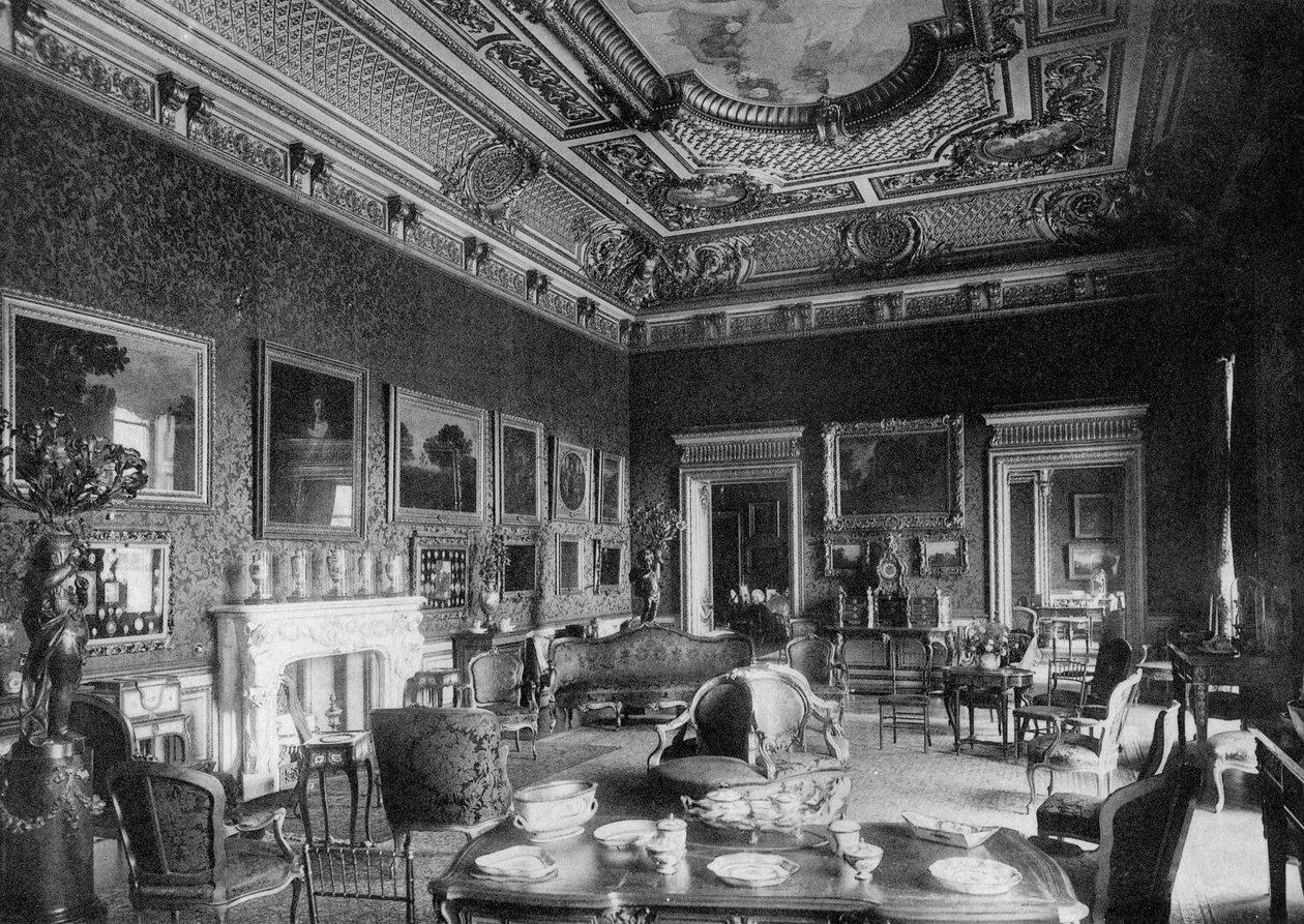 The drawing-room, Montagu House, 1908 by J Russell and Sons