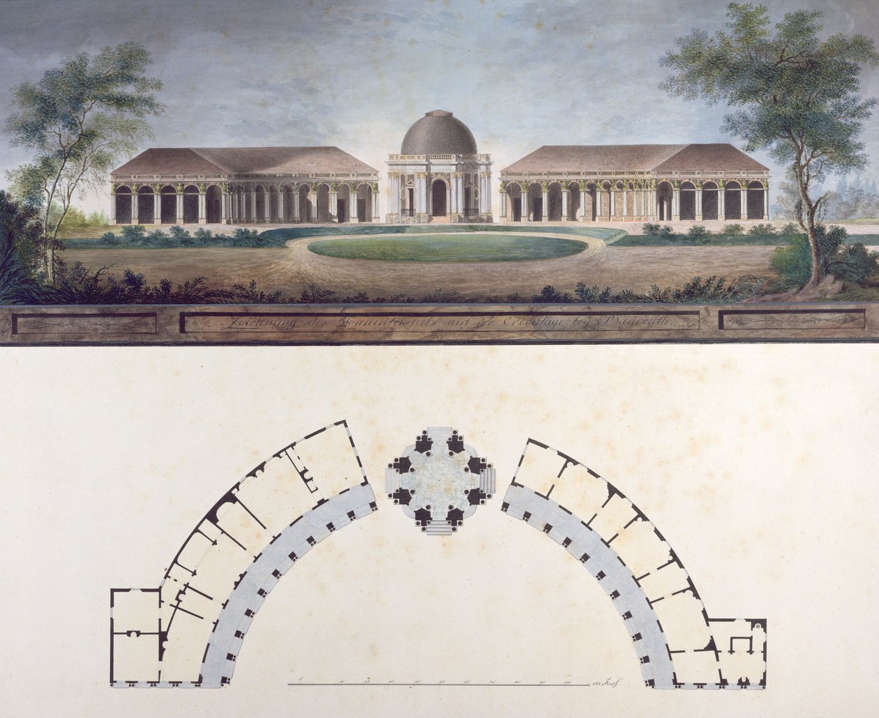 The Temple of the Sun at the Bayreuth Hermitage c.1780 by J. Saher