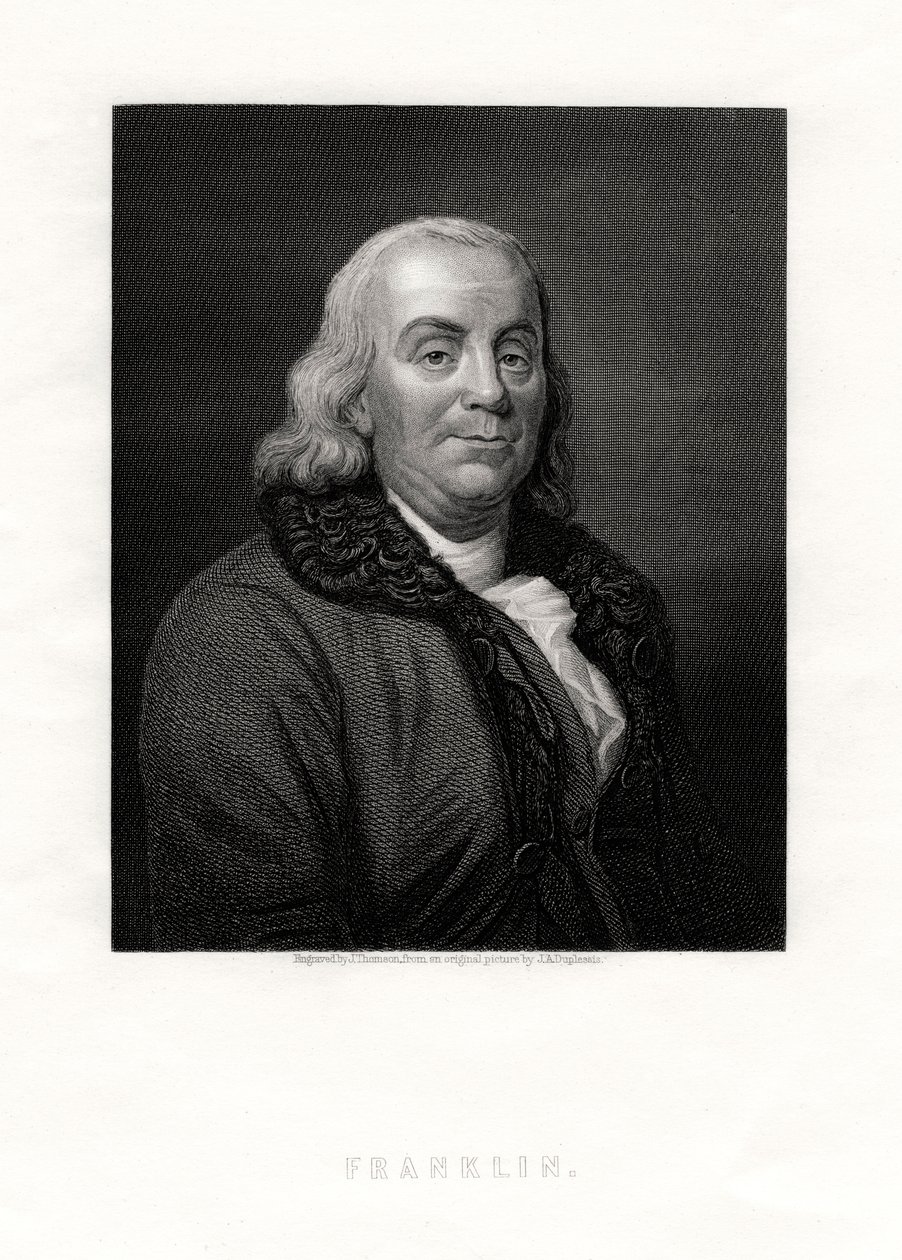 Benjamin Franklin, Political Figure and Statesman of the United States by J. Thomson