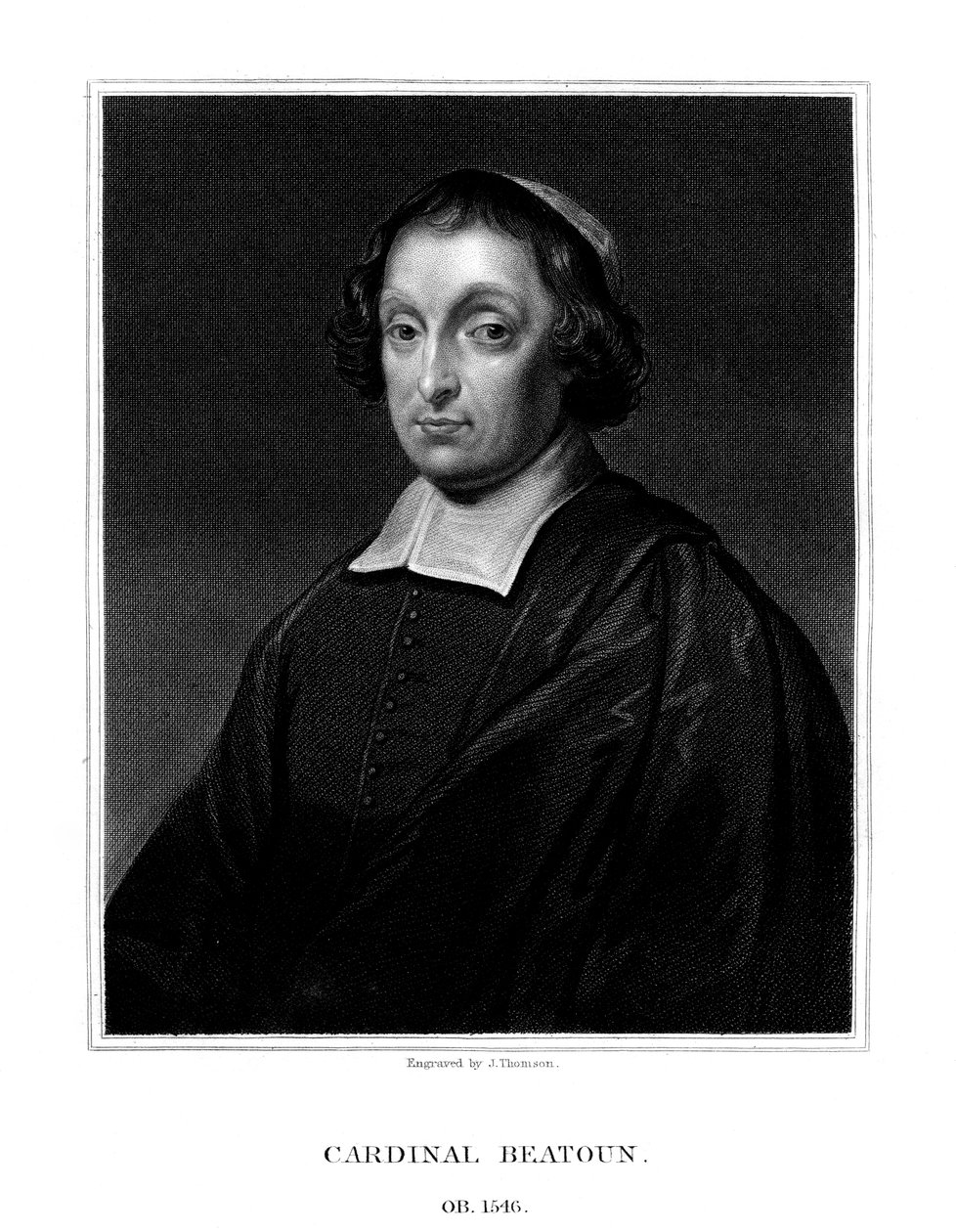 Cardinal David Beaton, Archbishop of St Andrews, 1825 by J. Thomson