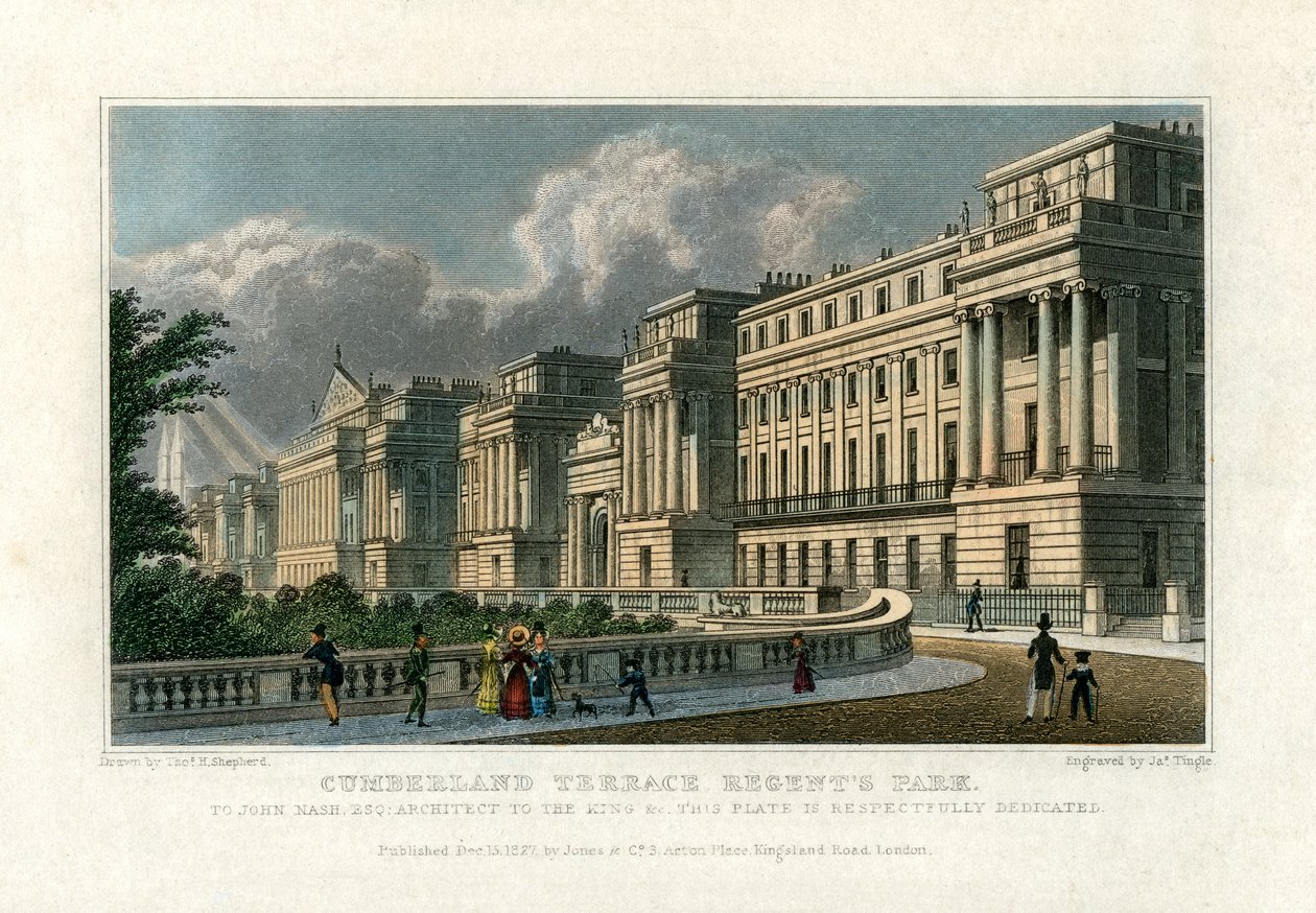 Cumberland Terrace, Regents Park, London by J. Tingle