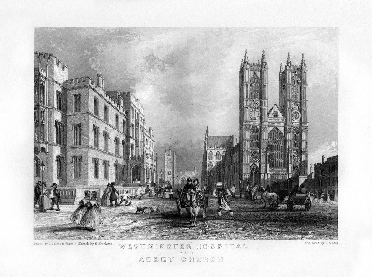 Westminster Hospital and Abbey Church, London by J. Woods