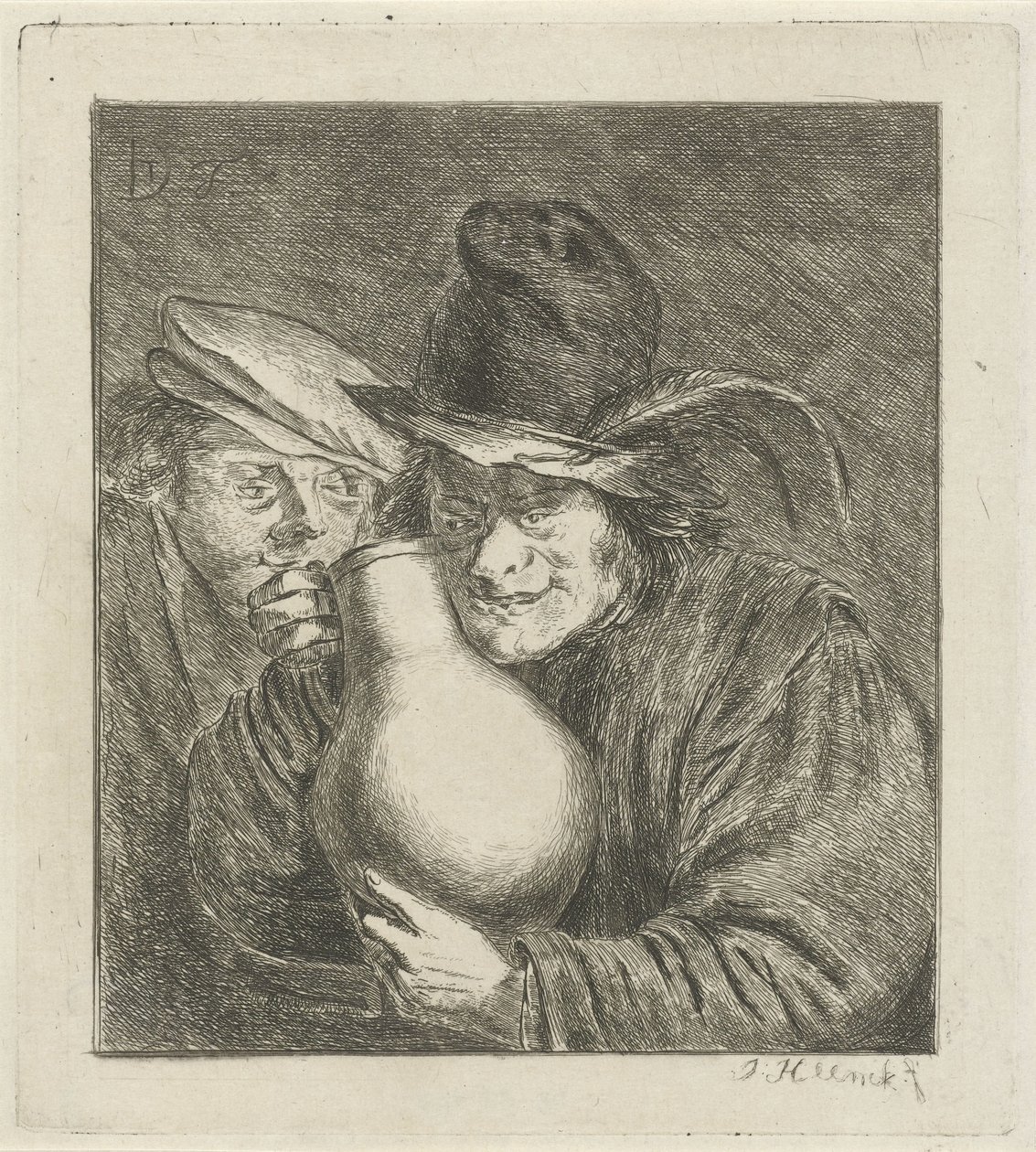 Two Farmers with a Jug by Jabes Heenck