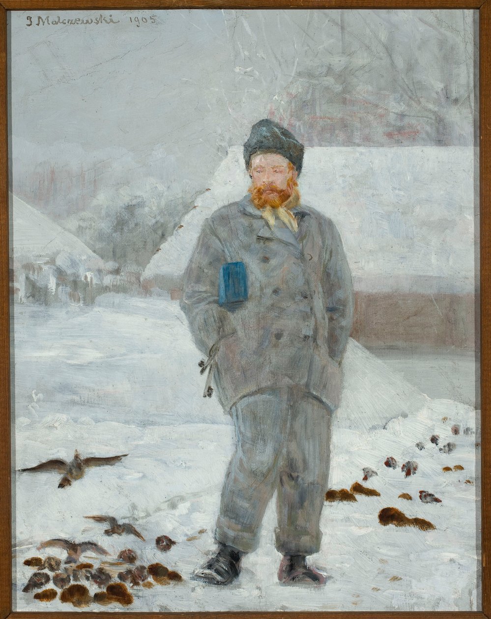 Portrait of Adolf Dygasiński with Birds by Jacek Malczewski