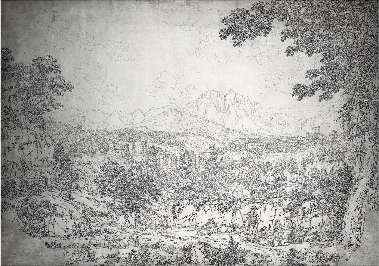 View of Cava dei Tirreni by Jacob-Philippe Hackert
