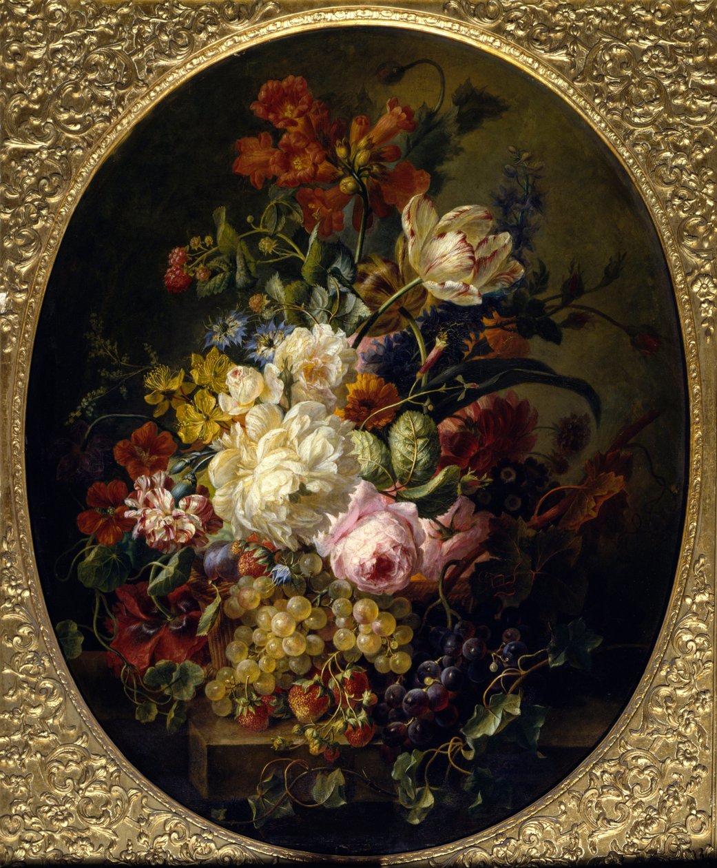Flowers and fruits by Jacob Ber