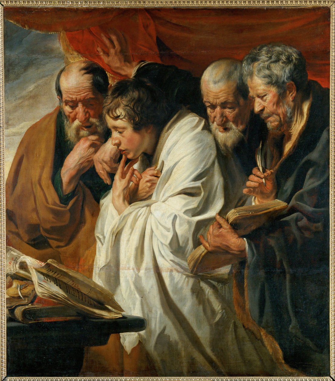 The Four Evangelists: Matthew, Luke, Mark, and John by Jacob (studio of) Jordaens