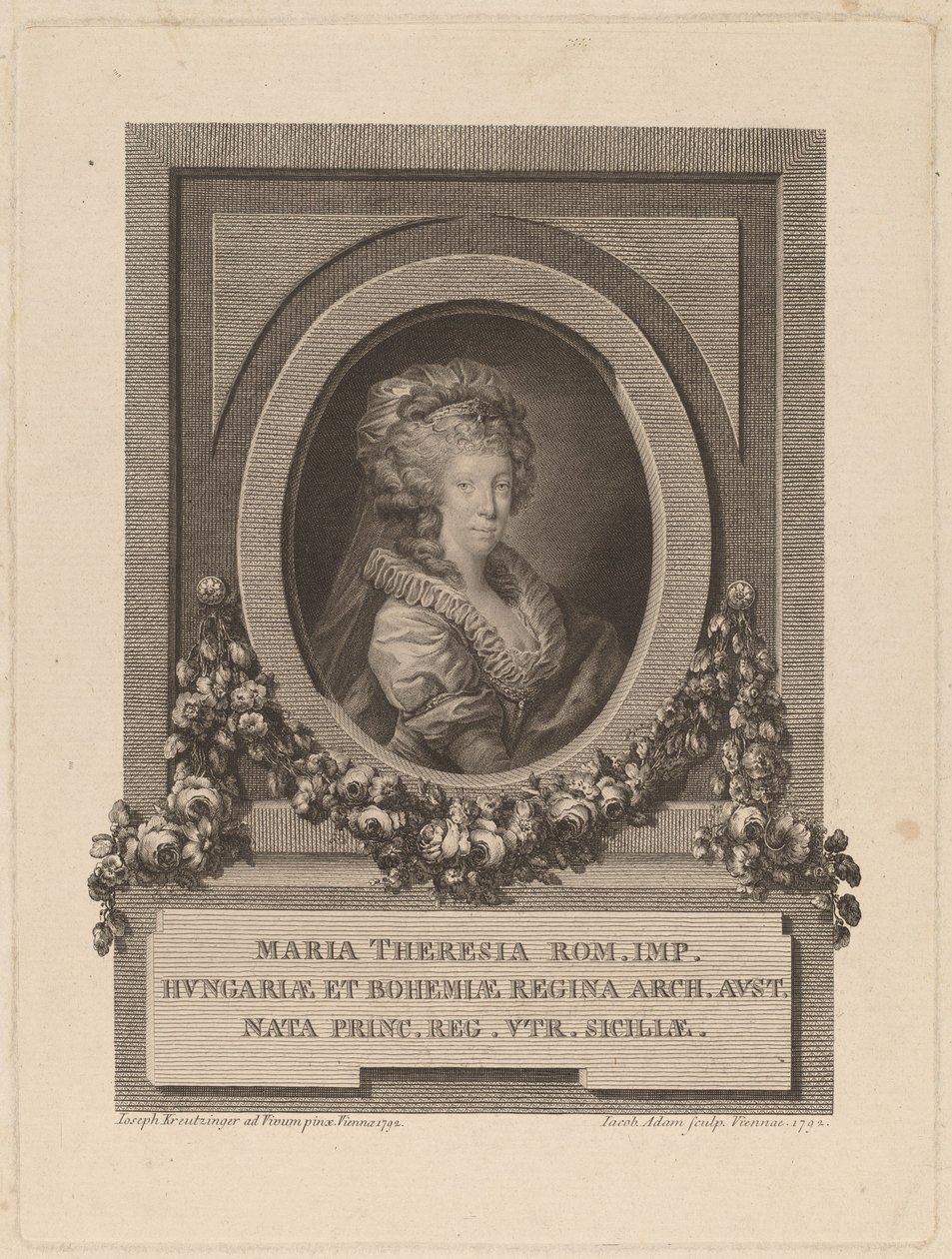 Marie-Thérèse, Holy Roman Empress by Jacob Adam after Josef Kreutzinger