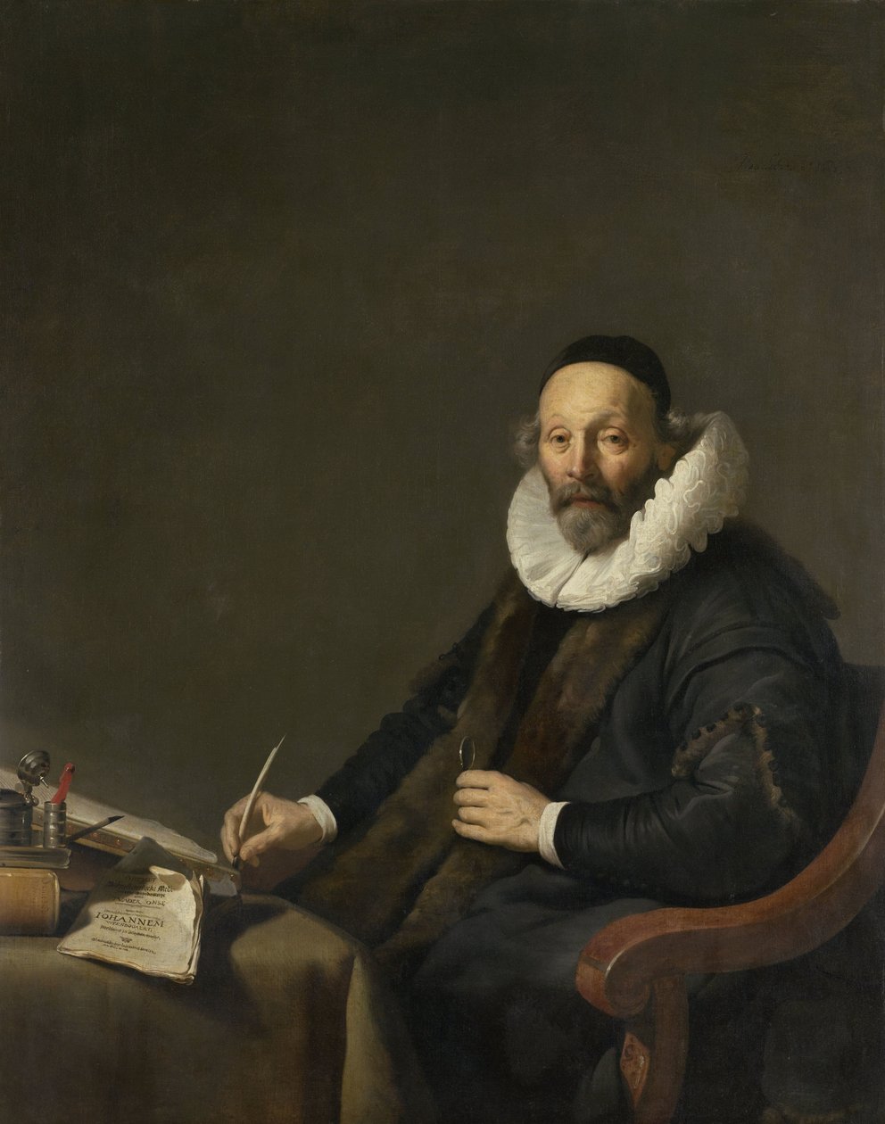 Portrait of Johannes Wtenbogaert (1557-1644). Remonstrant Minister in The Hague by Jacob Adriaensz. Backer