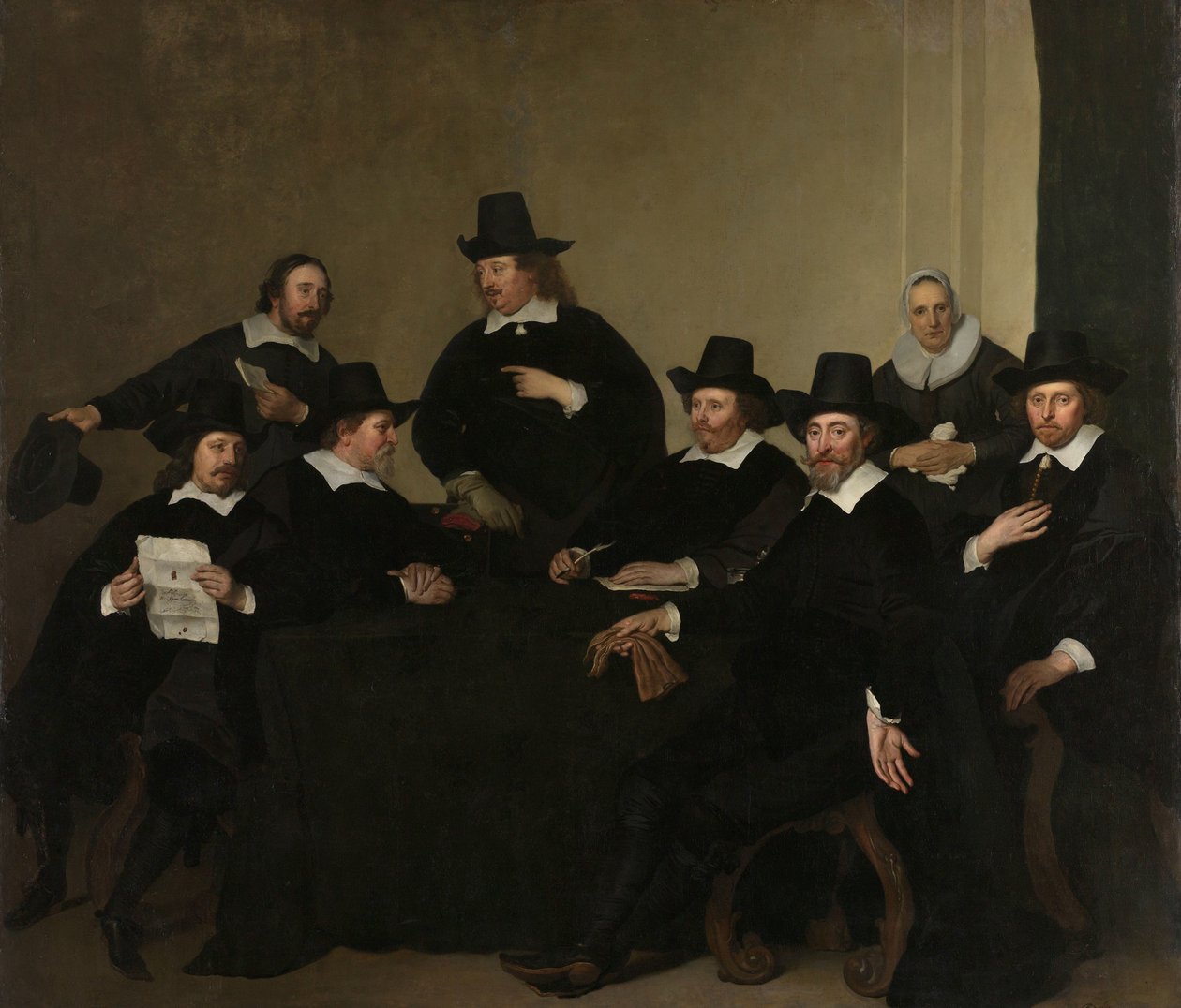 Regents of the Nieuwe Zijds Institute for the Outdoor Relief of the Poor, Amsterdam, c. 1650 by Jacob Adriaensz. Backer