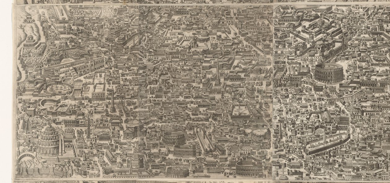 Map of Rome in the Time of Emperor Augustus (Middle Sheet) by Jacob Bos