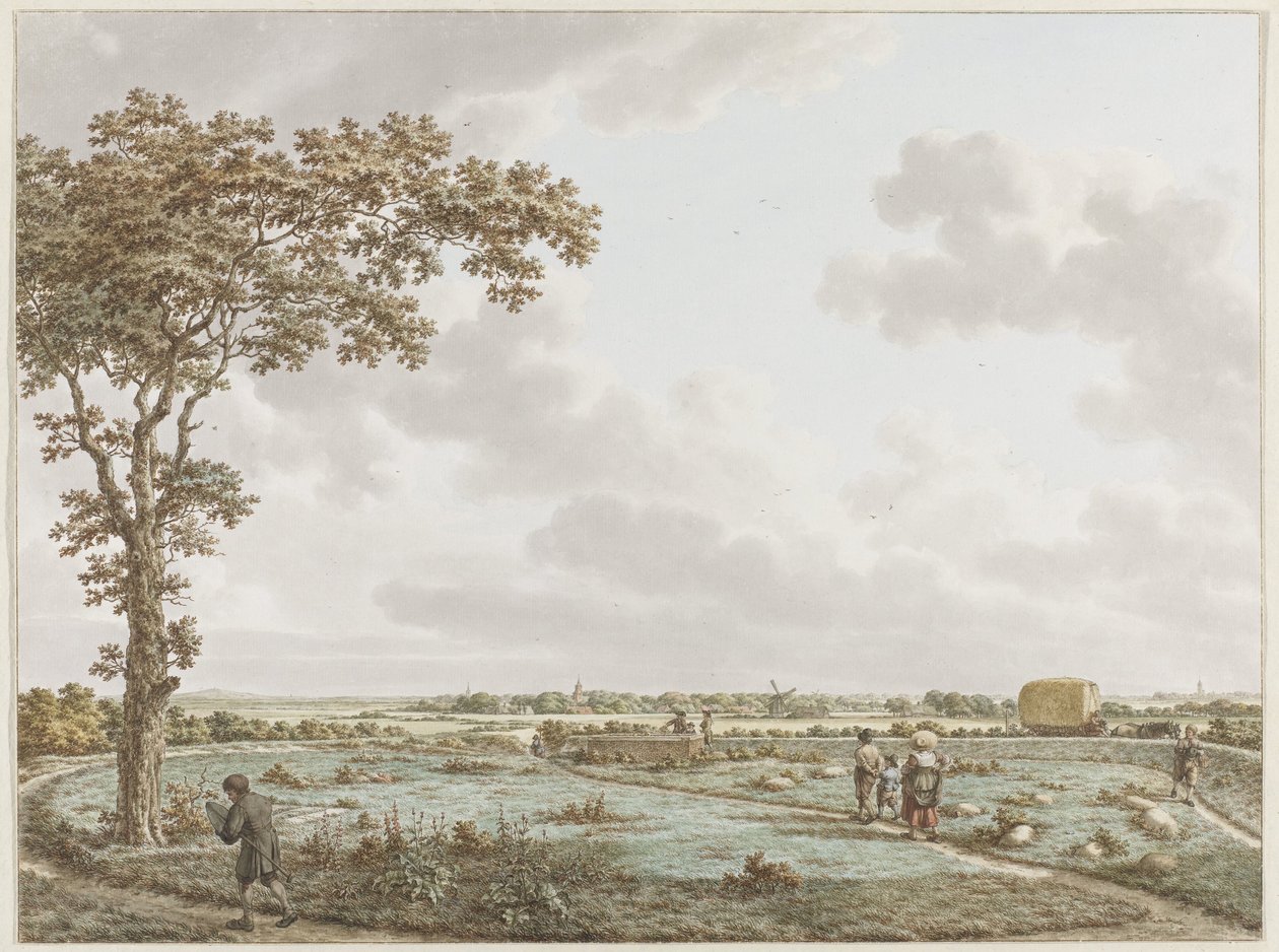 The Tafelberg in the Landscape, Seen from the Sint-Janskerkhof near Laren by Jacob  Cats