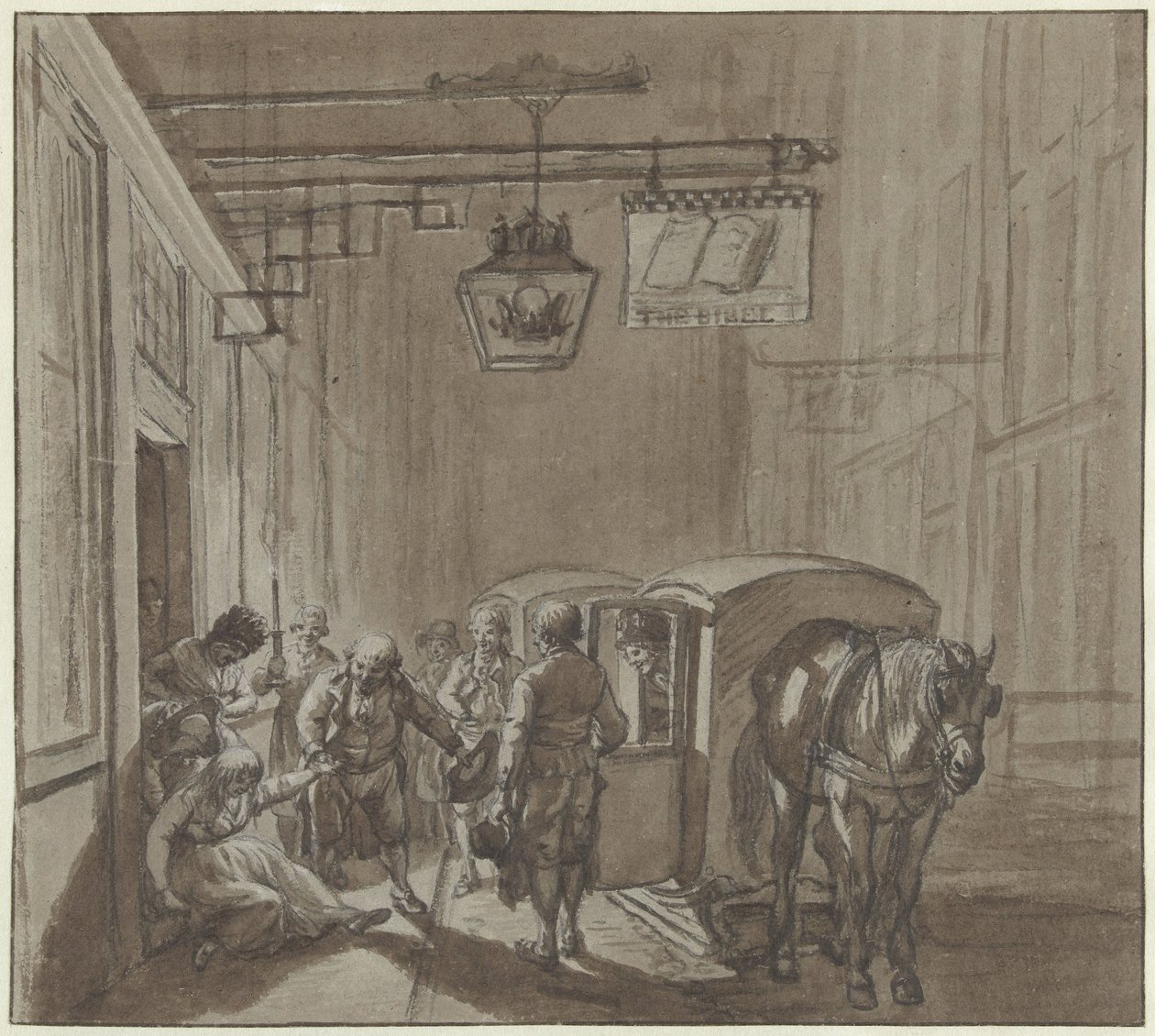 Leaving the Inn by Jacob  Cats