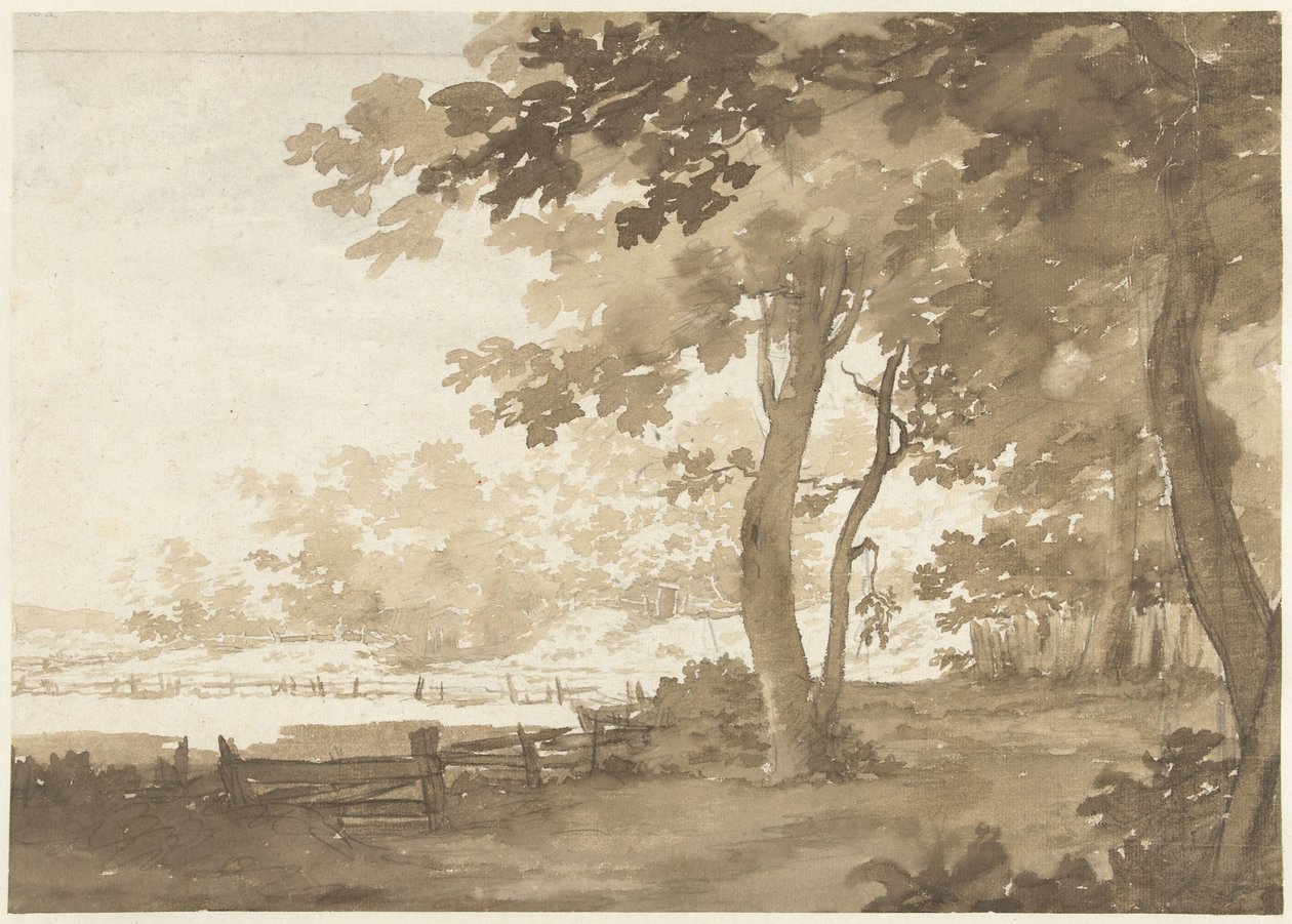 Landscape with a Road Under Trees by Jacob  Cats