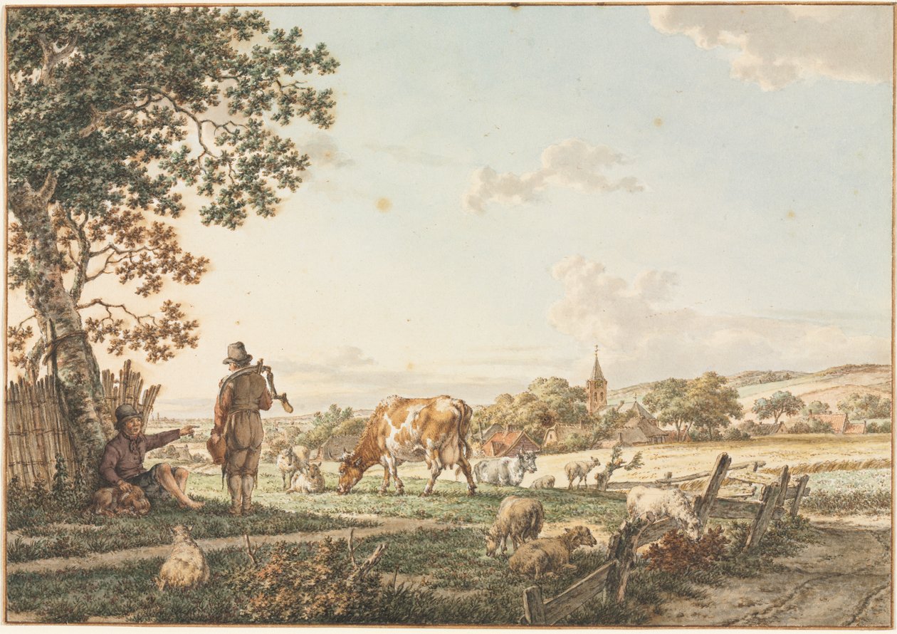 Pastoral Landscape with Village by Jacob Cats