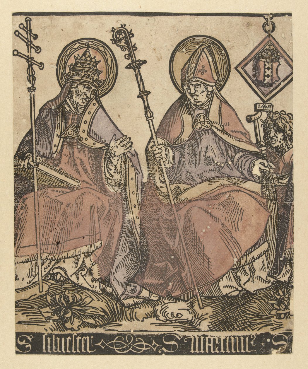 Saints Silvester and Martinus (Saints with Anna in Threes) by Jacob Cornelisz van Oostsanen