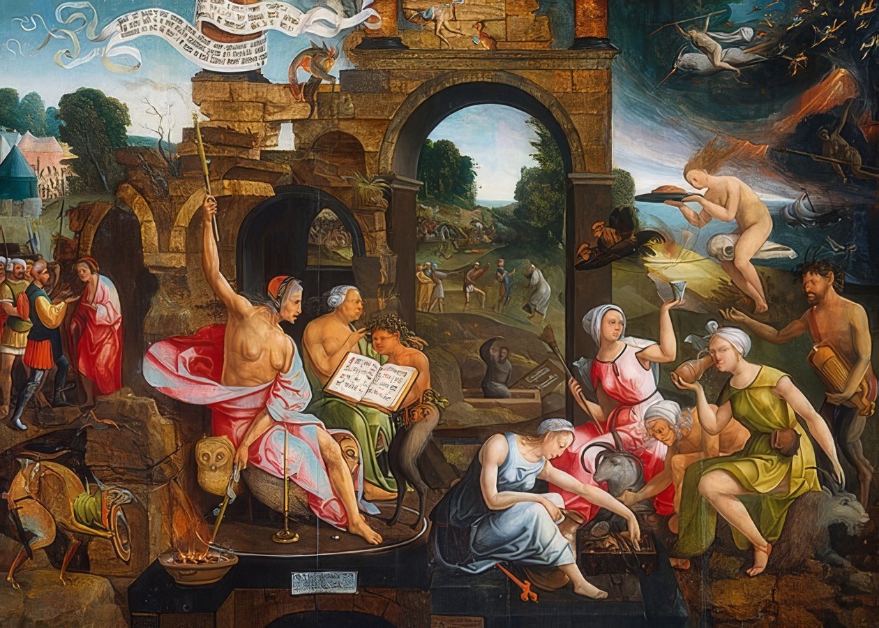 Saul and the Witch of Endor. 1526 by Jacob Cornelisz van Oostsanen