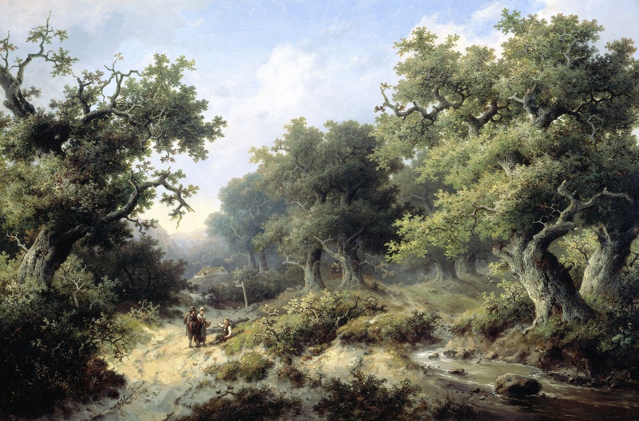 Forest Landscape with Travelers by Jacob Cremer
