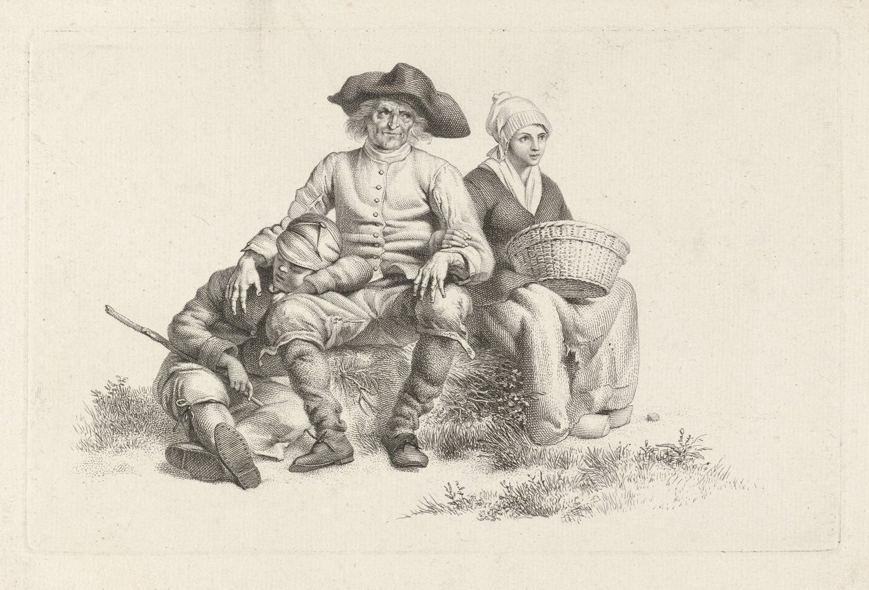 Peasant Family (series title: Study Prints / Etudes gravées) by Jacob Ernst Marcus