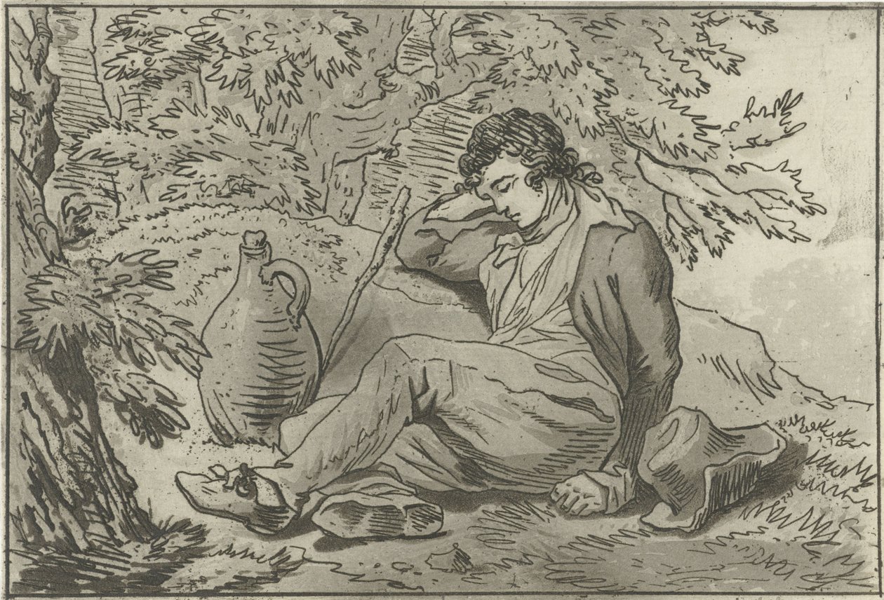 Young Man Sitting Next to a Jug by Jacob Ernst Marcus
