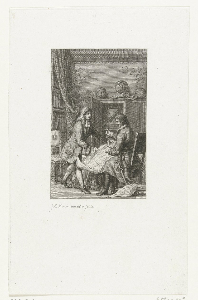 Tsar Peter the Great and Mayor Nicolaes Witsen Studying a Map by Jacob Ernst Marcus