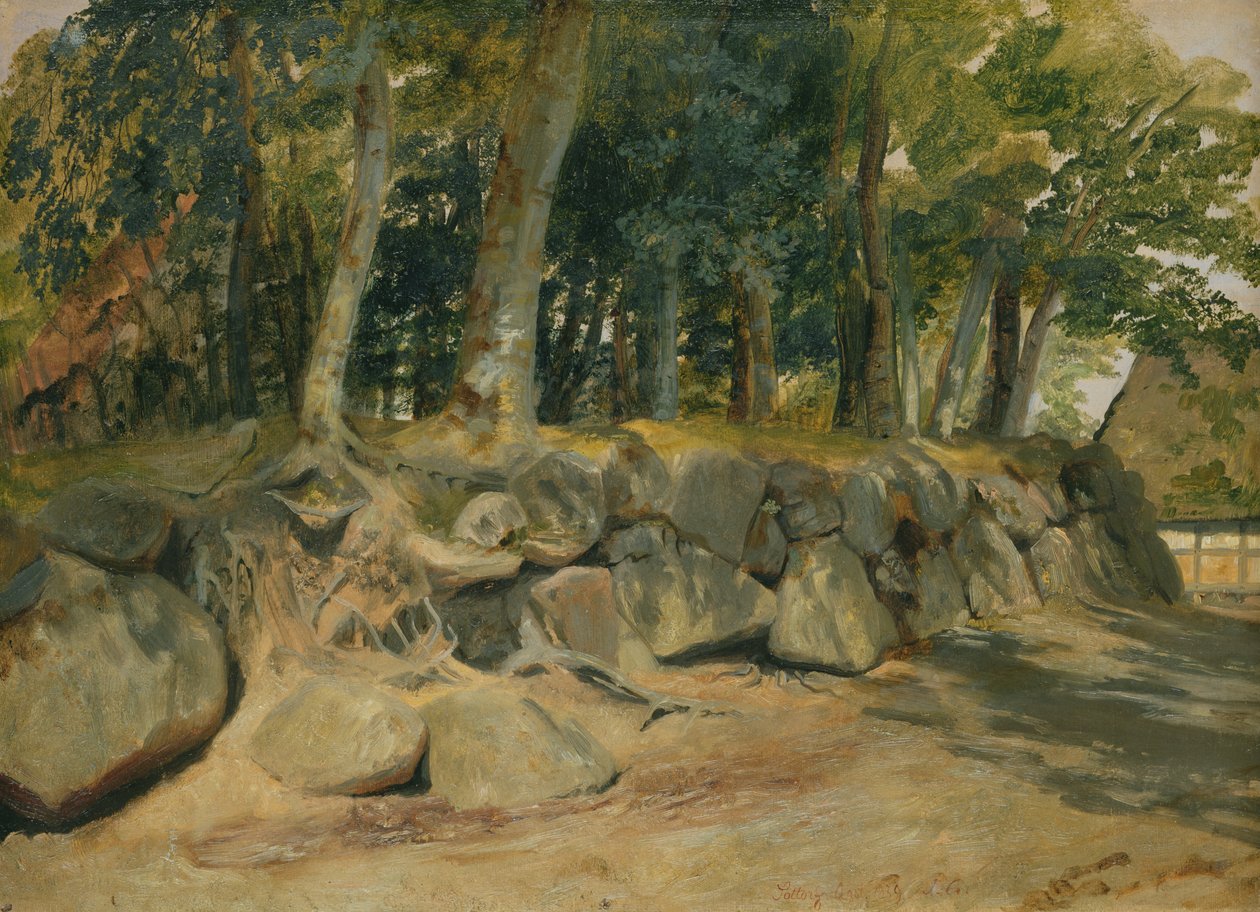 The Stone Wall in Sottorf, 1839 by Jacob Gensler